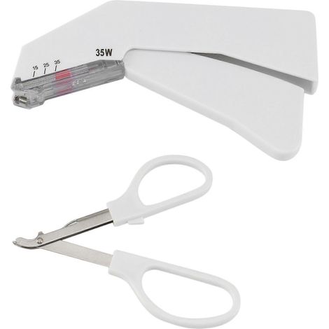 Agrafeuse cutanée jetable 35 W en acier inoxydable avec arrache-clou (1/5)