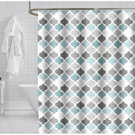 1 Duschvorhang 180 x 180 cm, schimmelresistent, Badezimmervorhang