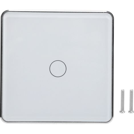 Interrupteur tactile Zigbee 86, interrupteur tactile intelligent, interrupteur de scène sans fil, interrupteur d'éclairage à commande vocale (1 canal) (1/5)