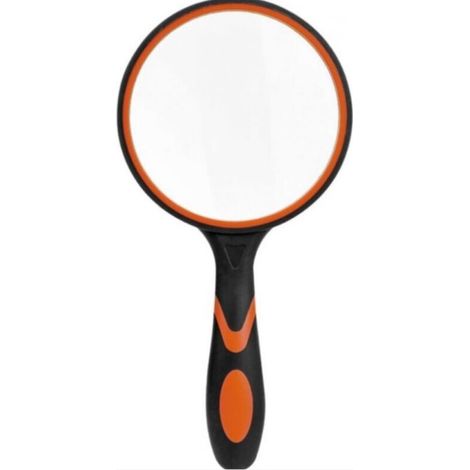 Grande loupe de lecture en verre pour livres scientifiques, journaux, lecture, insectes, passe-temps, observation de qualité supérieure,Noir et orange (1/5)