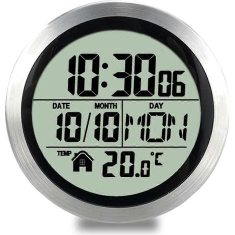 Horloge de douche numérique étanche, minuteur de salle de bain, horloge murale de cuisine, horloge à ventouse sans perçage (1/5)