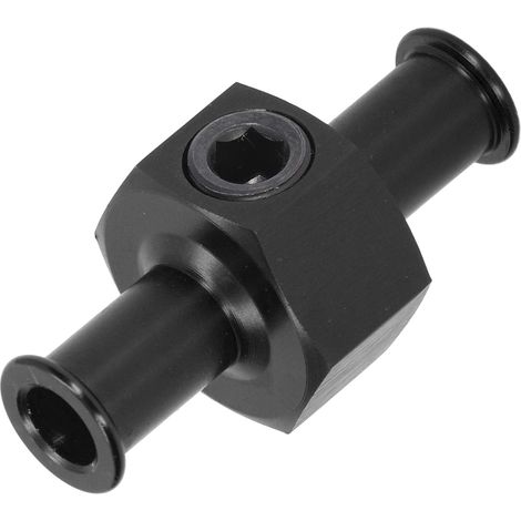 Adaptateur de manomètre de pression de carburant en forme de T, raccord de tuyau 3/8 pouce, raccord NPT 1/8 pouce, pièces automobiles universelles noires (1/5)