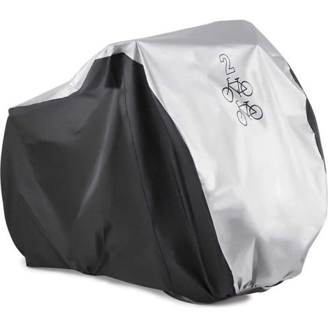 – Housse de vélo étanche 200x75x110 cm – Taffetas polyester 180T – Protection pluie, poussière, UV – Pour 2 vélos de route et VTT (1/4)