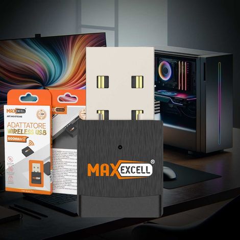 USB 2.0 Scheda di Rete da 600mbit/s Plug and Play Installazione Automatica per Computer Fisso e Portatile Compatibile con Windows (1/3)