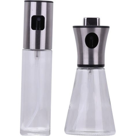 EASYCOMFORT 2 pièces Vaporisateur d'huile en acier inoxydable verre cuisine friteuse à air domestique vaporisateur d'huile pot d'huile comestible vaporisateur brouillard d'atomisation (1/4)
