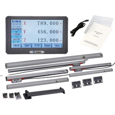 Digitales Anzeigesystem, LCD-Touchscreen, mehrsprachige Unterstützung, 3-Achsen-DRO-Kit (1/2)