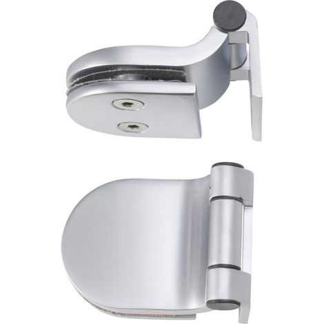 Infraworld 2x Türband für Saunatüren 2 Stück für 6 mm Glastür Chrom (1/2)