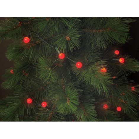 Cherry light led - 12 m - 120 lámparas rojas - cable verde - 24 v