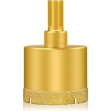 Scie Cloche Diamant 60mm, Foret Diamant avec Foret Guidage Central, Scie Cloche Carrelage avec Revêtement de Surface en Diamant pour Coupe de Verre, Carrelage, Céramique, Marbre, Calcaire (1/5)