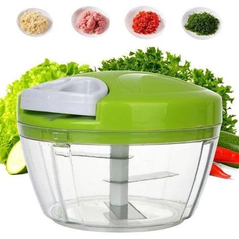 Mini tritacarne manuale con lame in acciaio inox per frutta, verdura e carne, 13x10 cm (1/3)