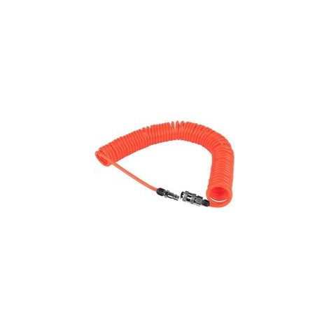 Flexible Compresseur Air 6 m, Rétractable Tuyau Compresseur D'air avec 1/4" Fiche de Raccordement, Antidéflagrant Tuyau Air Comprimé, Orange Diamètre Extérieur 8 mm pour Compresseurs (1/5)