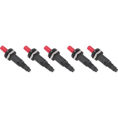 Lot de 5 allumeurs piézoélectriques à bouton-poussoir avec prise unique, accessoires pour briquet de cuisine compatibles avec les appareils de chauffage au gaz. (1/5)