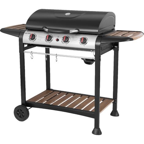 George Foreman Gas BBQ 3 Burner Wood Effect Barbecue GFGBBQ4BW (1/5)