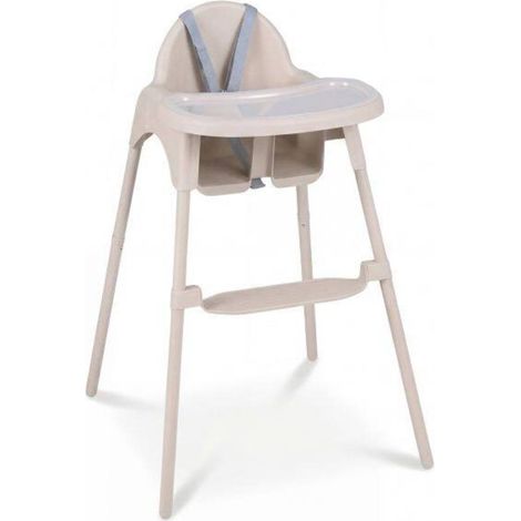Design 4 en 1, chaise haute bébé avec double plateau amovible, 2 hauteurs et harnais 5 points (1/5)