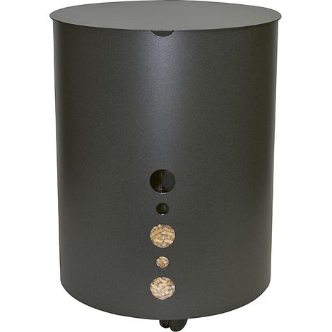 Coffre à granulés à roulettes Zorvik Edilinox - Coloris Anthracite (1/3)