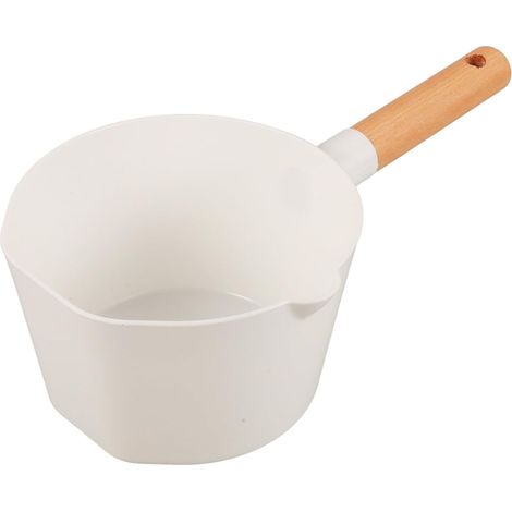 Cuillère à Eau Bois avec Long Manche Louche de Cuisine Écologique Capacité Ample pour Sauna Salle de Bain et Usage Domestique (1/5)