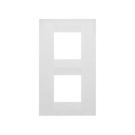 PLAQUE GEO INT. 2+2P V.E. 71 BLANC CRÈME GEWISS GW16424TB