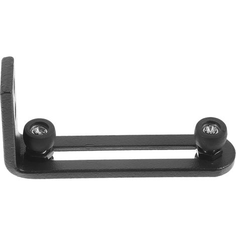 Guide de sol pour porte de grange coulissante acier carbone, noir (1/5)