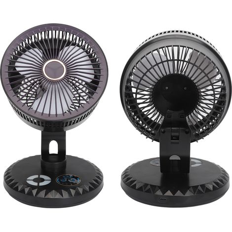 Petit ventilateur de bureau USB silencieux et puissant, 3 vitesses réglables, idéal pour le bureau, la maison et les voyages (noir). (1/5)