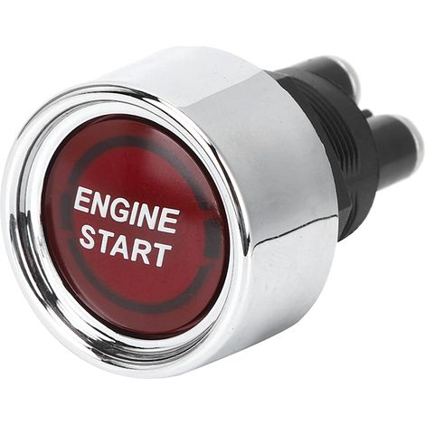 Bouton Démarrage Moteur LED Rouge, Interrupteur Start/Stop Allumage pour Voiture de Course et Camping-Car, Commutateur de Démarrage Étanche, 12V, avec Voyant Lumineux, Kit de Remplacement (1/3)