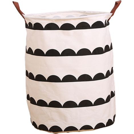 Sac de rangement en tissu coton et lin, panier à linge pliable, sac de rangement pour jouets (1/5)