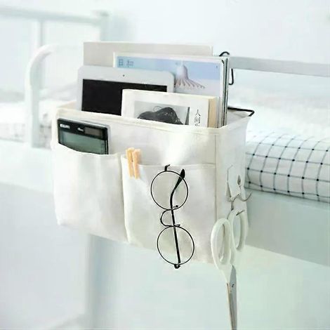 Sac de rangement de chevet - Organisateur de téléphone portable suspendu, panier à accessoires (1/2)