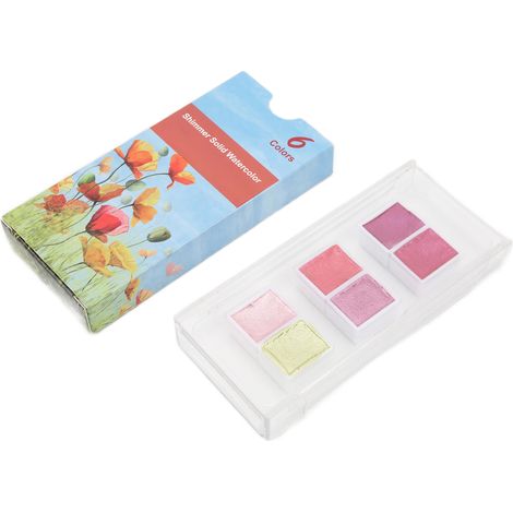 Watercolor Paint Set 6 Color Bright Colors Good Transparency Diffusivity Painting Tools for GraffitiFlowers (1/5)