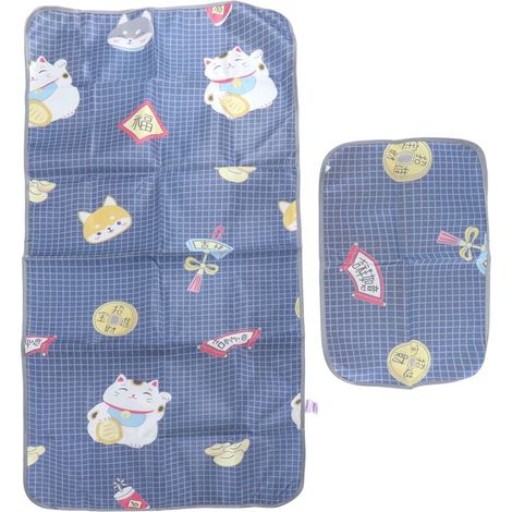 Tapis de sol rafraîchissant lavable et pliable avec housse d'oreiller pour lit 80x195cm - Idéal pour chambre d'été