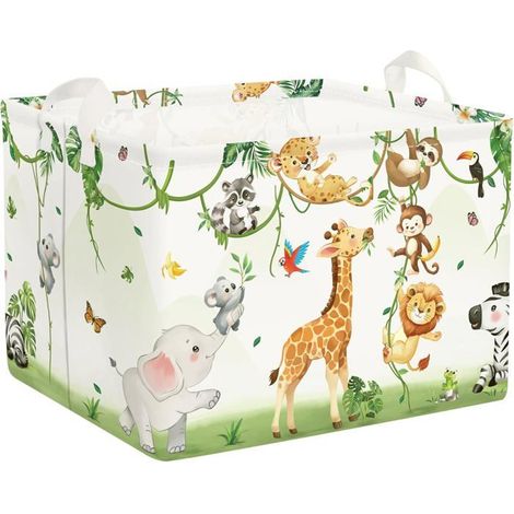 Grand Paniers À Linge Girafes Pour Garçon Fille Pliable Panier Rangement Jouets Vêtements Pour Salle De Bain Chambre D'Enfan[CA232] (1/5)