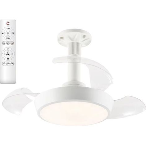 Ventilateur de plafond moderne (avec éclairage) Ventilateur de plafond LED silencieux et dimmable avec télécommande (1/5)
