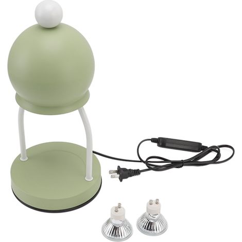 Lampe chauffe-cire en fer vert menthe 33cm avec minuterie et gradation, lumière chaude 2700K, diffuseur de parfum sans flamme pour intérieur élégant (1/5)