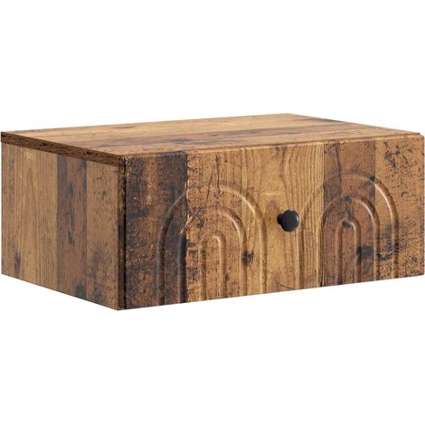 Wall-Mounted Bedside Cabinet Old Wood 49 x 34.5 x 20 cm vidaXL (1/5)