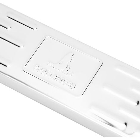 Marche Escalier pour Piscine Antidérapante en Acier Inoxydable + ABS, Dimensions 50x8.2x3.3cm, Ensemble Rénovation avec 2 Accès Fixation (Vis, Joint, Écrou) (1/5)