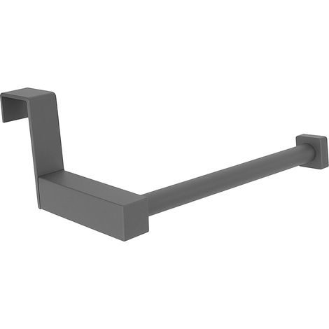 Kibath Portarrollos sin taladros de 20 acabado GUN METAL fabricado en acero inoxidable