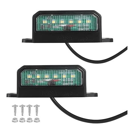 LED feux de plaque d'immatriculation arrière 1224 V étanche pour voiture remorque camion ou bateau (1/5)