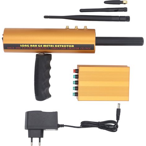 Détecteur de métaux haute précision, portée de 1000m, profondeur de 20m, 3 antennes, Scanner pour or, argent, cuivre, prise ue 100-240V (1/5)