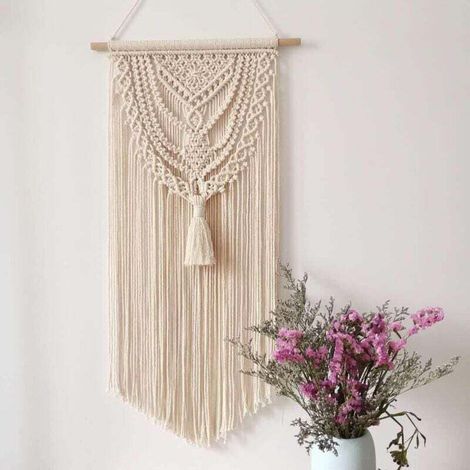 Boho Macrame Wall Hanging, Woven Macrame Tapestry, Home Decor, Wall Hanging - 40x80cm (1/4)