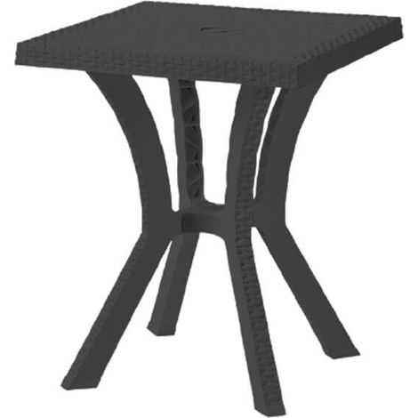 Tavolo Rigoletto in resina antracite cm 60x60x70h