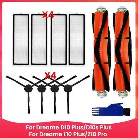 Pour aspirateur Dreame D10 Plus/D10s Plus, pour Dreame L10 Plus/Z10 Pro, brosse latérale principale, filtres Hepa (1/5)