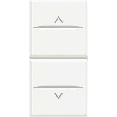Interruptor de doble botón 1-0-2 Bticino Axolute axial Blanco HD4027