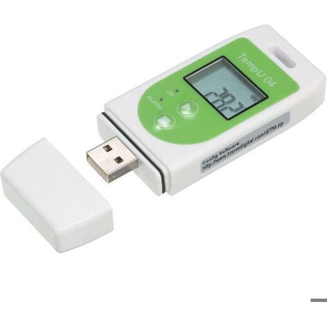 Thermomètre Enregistreur de Données USB - Enregistrement de Température Réutilisable (32 000 Données), Vert (1/5)