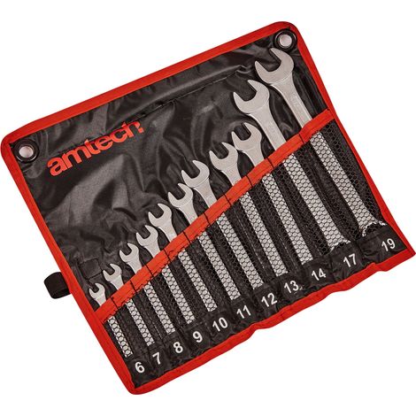 11PC SPANNER SET METRIC COMBINATION WRENCH IN CASE 6-19MM DROP FORGED K0400