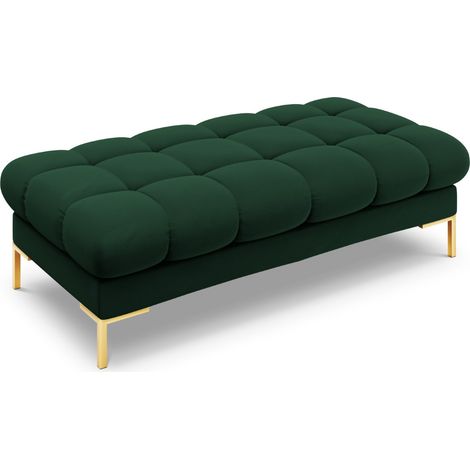 Banc 2 places en velours vert bouteille (1/5)
