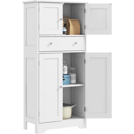 Multi-Storage Freestanding Kitchen Cabinet - White