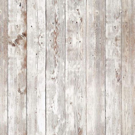 Papier Peint Bois Vieilli 45CM10M Lambris PVC Mural Salle de Bain Chambre Exterieur Vinyl Adhésif Meuble Cuisine Revetement Mural Adhesif Bois Rouleau Adhesif Decoratif Papier Peint Adhésif (1/5)