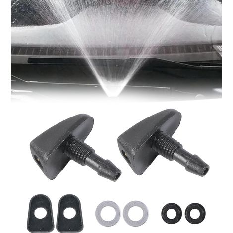 2 x car accessories, washer jet nozzles, wiper hose repair kit, washing hose connector, wiper nozzle adjustment, suitable for most vehicles (1/5)