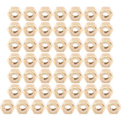 50 Pièces Écrous Autobloquants en Cuivre Pur, Durables et Antidérapants, Accessoires de Quincaillerie (M5) (1/5)