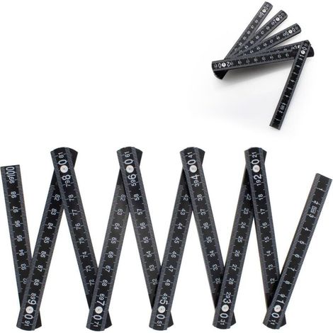 JSSEVN - Precision measuring tape, black measuring tape, black measuring tape with double-scale folding measuring tape, suitable for masons, carpenters (1/5)
