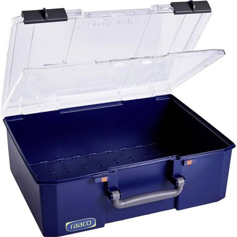 Caja de almacenamiento raaco carrylite 150 doble tapa transparente