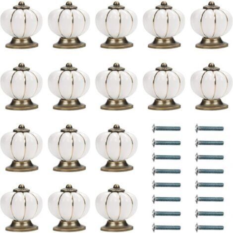 Ceramic Knob, Vintage Round Furniture Knob for Drawers and Cupboards (Set of 16) (1/5)